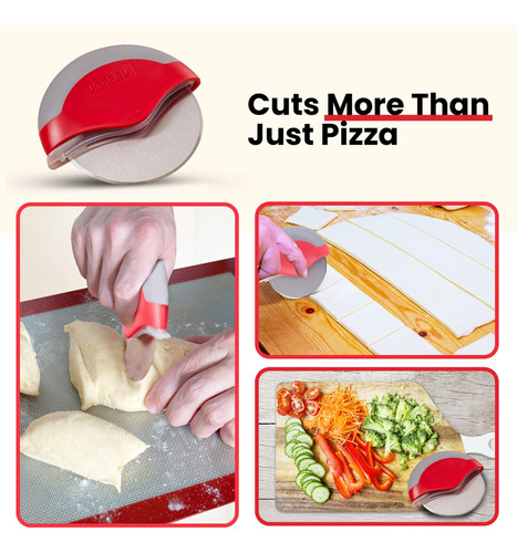Cortador De Pizza De Acero Inoxidable Con Protector De Hoja