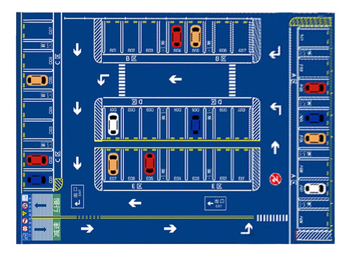 Alfombra Para Niños De 80 X 160 Cm, Para Escalar, Estacionam