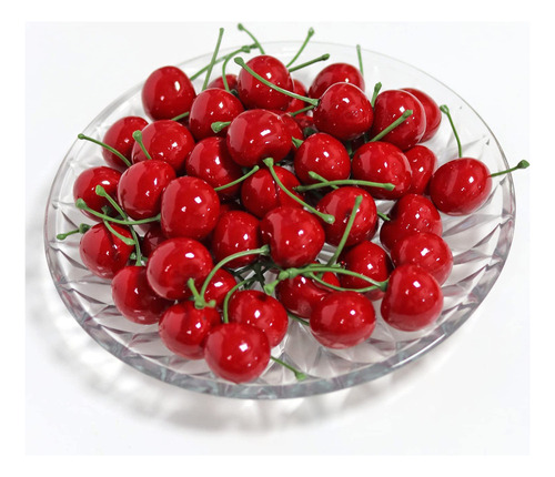 W Cereza Artificial, Fruta Artificial For Decoración, 100