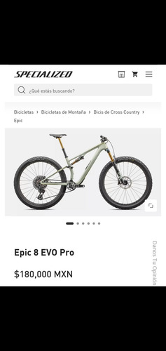 Bicicleta Specialized Epic Evo Pro 2025 Verde L