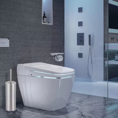 Escova Sanitaria Com Suporte Banheiro Higienização Inox