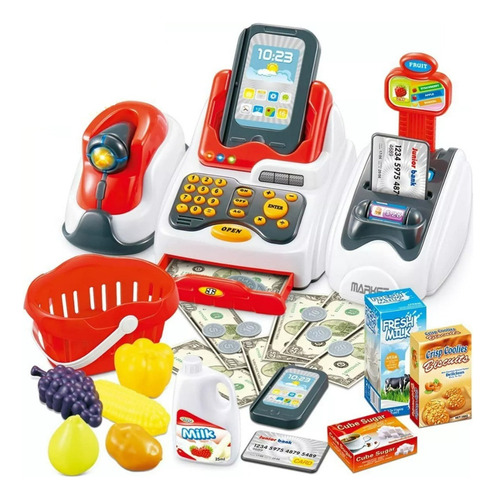 Caja Registradora Infantil Juego Para Cocinita De Juguete .