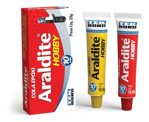 Imagem 1 de 5 de Araldite Hobby Cola Epóxi 10 Minutos 16 Gramas Tek Bond