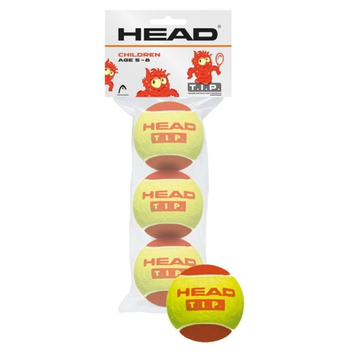 Pack De 3 Pelotas De Tenis Head Tip Red (5-8 Años