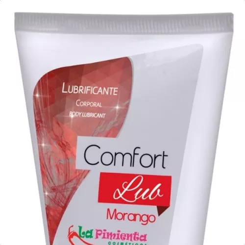 Lubrificante e gel íntimo La Pimienta Lubricante Comfort Lub sabor morango  120mL 120g