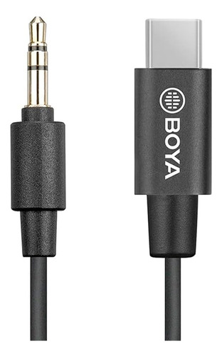 Cabo Adaptador Áudio Boya By-k2 Usbc P/3.5mm Macho Preto