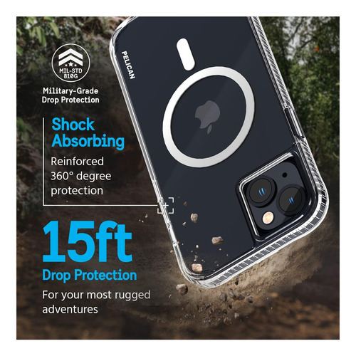 Pelican Ranger Series Funda P/ Iphone 14+ Magsafe Protectora Guardabosques Claro.