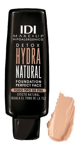 Base de maquillaje líquida IDI Detox Hydra Natural tono marfil/beige - 30g