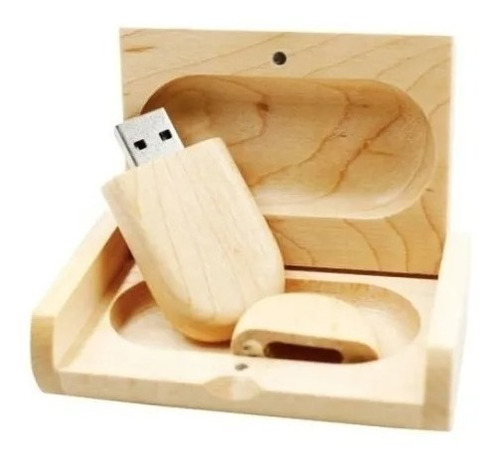 Usb Madera 16gb + Caja Madera