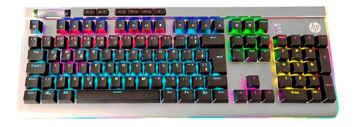 Teclado mecánico HP GK520s Gamer Rgb Usb Abnt2 Anti-ghosting