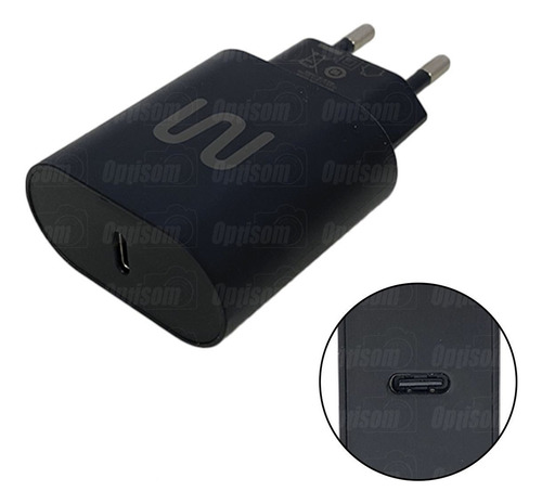 Base Carregador Turbo Usb-c 20w Para iPhone Android Anatel Cor Preto