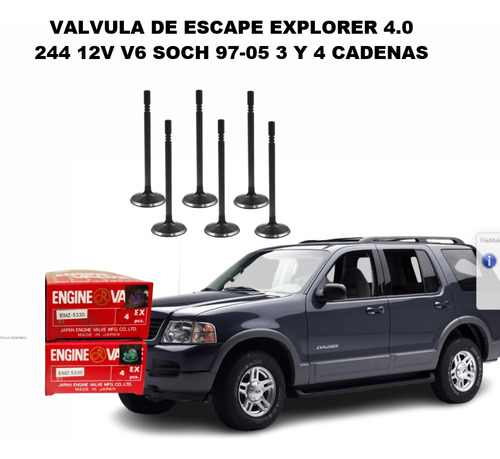 Valvula De Escape Explorer 4.0 244 12v V6 Soch 97-05 3 Y 4 C