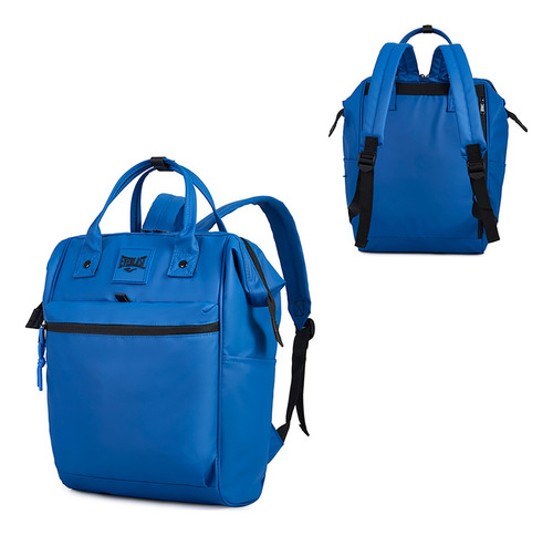 Mochila Resistente Everlast Con Espalda Y Tiras Acolchadas Color Azul Diseño De La Tela Lisa