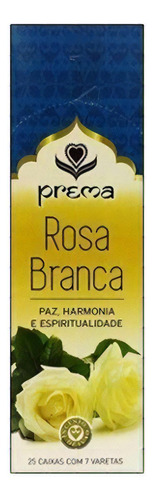 Incenso Indiano Prema - Rosa Branca 25 Caixinhas Com 175 Vr