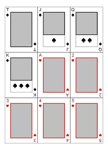 Kit Imprimible Plantillas Cartas Españolas Poker Un Editable (Usado)