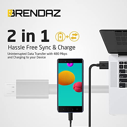 Cable Micro Usb De 1 Pie De Brendaz - Paquete De 10 - Cable