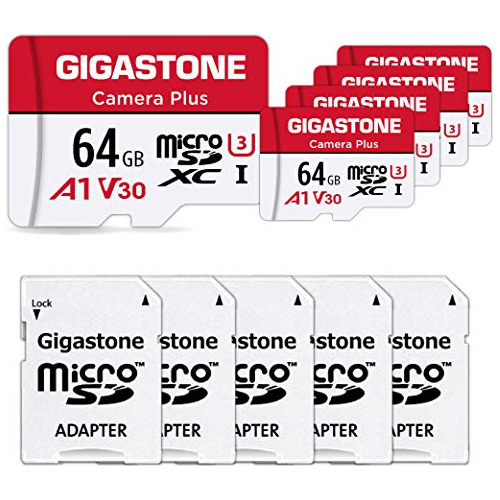 [gigastone] 64gb 5-pack Micro Sd Card, Camera Plus, Microsdx