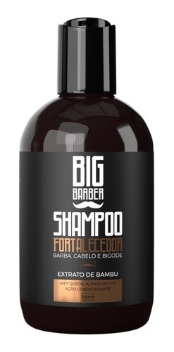 Shampoo Fortalecedor Barba Big Barber 250ml Fardo Com 3 Unid