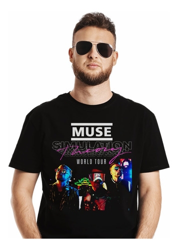 Polera Muse Simulation Theory World Tour Rock Impresión Dire