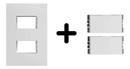 Placa Doble + 2 Interruptor, Simon 25 Kit