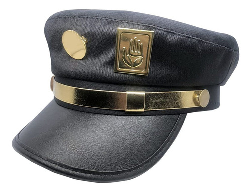 Kujo Jotaro Gorra Star Platinum Metal Dorado Insignias Jojo 