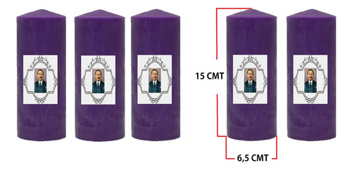 Velon Grande Numero 4 Altura 15cmt Ancho 6,5 Cmt, 5 Velones