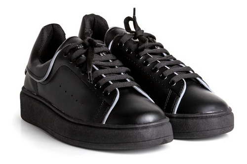 Imagen 1 de 5 de Zapatillas Genesis Urbana Mujer Hombre Negro Envió Gratis
