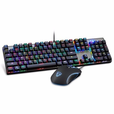 Teclado Mecânico Gamer Iluminado Rgb Ck888 Motospeed + Mouse