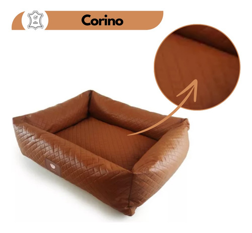 Cama Caminha Pet Corino Cachorro Gato Tam G Com Ziper 70x60c