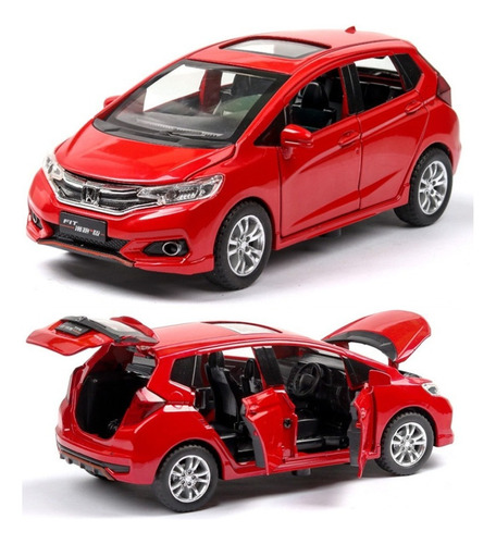 Honda Fit Gk5 Miniatura Metal Autos Con Luces Y Sonido 1/32