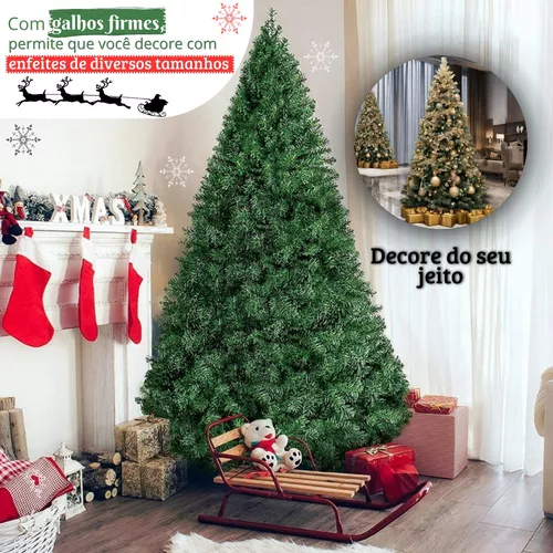 Árvore de Natal Pinheiro 2,40 M 240 Cm 1633 Galhos Gigante