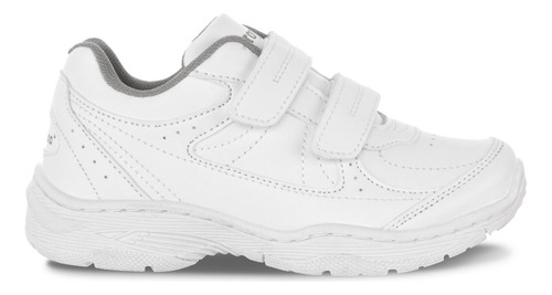 Imagen 2 de 8 de Zapatos Colegial 11 New Blanco Para Niño Y Niña Croydon