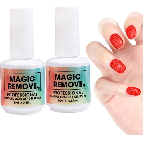 Remover De Gel Semipermanente Para Uñas 15ml Obp 2 Piezas