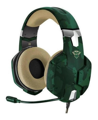 Audifonos Gamer Trust Carus Camo Verdes Gxt 322c Pc Consola