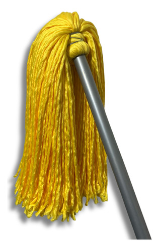 Trapeador Microfibra Española + Cubeta Con Exprimidor 15 Lt Amarillo