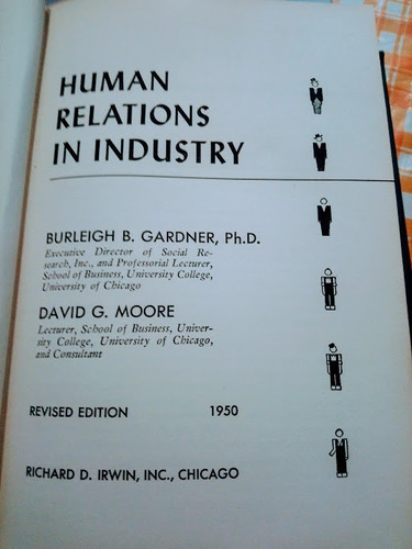 Human Relations In Industry - Gardner & Moore - En Inglés