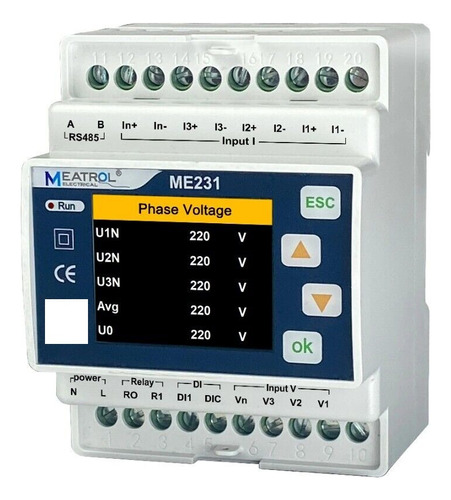 Medidor Monitor Trifásico Multifunción Consumo Amp Volt Kwh