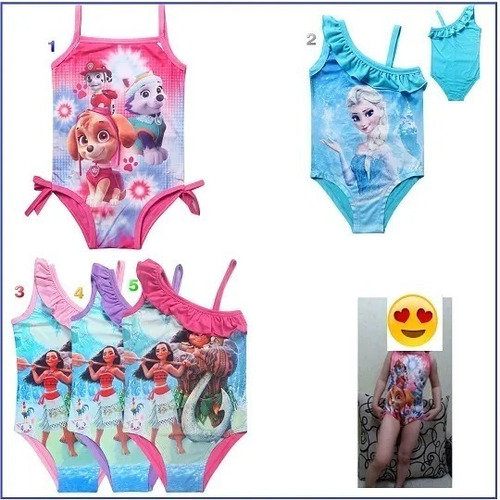 Hermoso Ropa De Baño Para Niñas Frozen Paw Patrol Disney