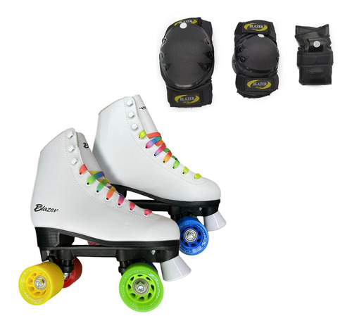 Patines Roller/ Artistico 4 Ruedas Recreativo + Protecciones