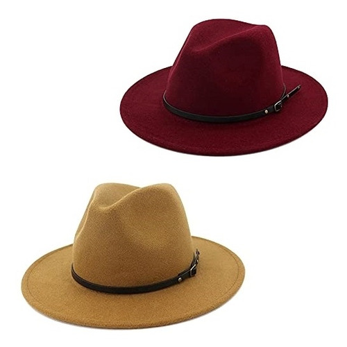 Gorros Sombreros Y Boinas Clásicos De Lana Rojo Talla Única