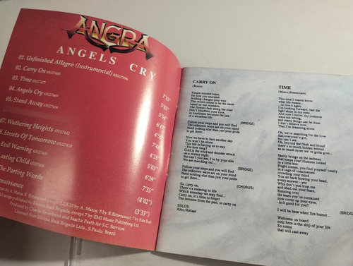 Angra - Angels Cry - Made In Brasil 1993 Estándar (Usado)
