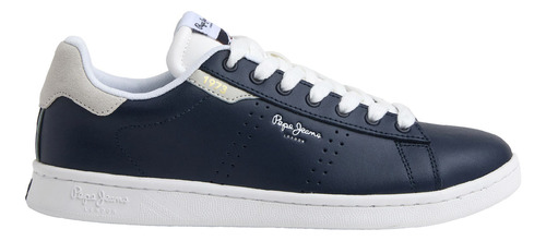 Tenis Pepe Jeans Hombre Player Basic Summer Azul - Blanco