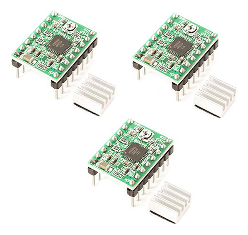 3 Unid Driver Pap Pololu A4988 Ramp + Disipador Arduino