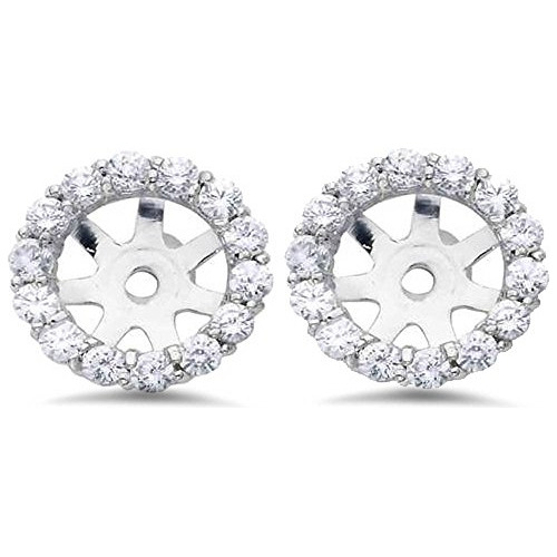 Aretes De Diamantes De Oro Blanco Para Mujeres