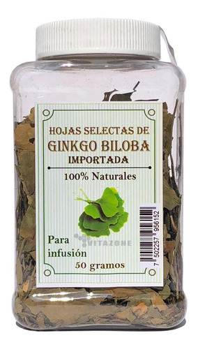 Ginkgo Biloba Hojas Selectas 50 Grs 100% Naturales Sabor Sin Sabor