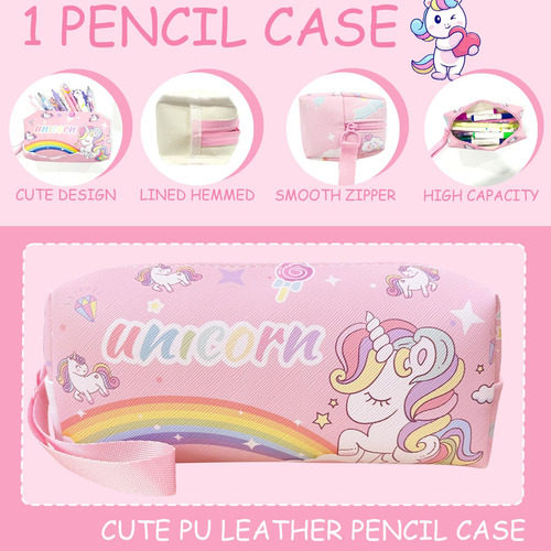 Set De Material Escolar Con Diseño De Unicornio De Tsilrmsaf