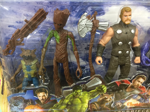 Imagen 3 de 3 de Avengers Set Juguetes X5