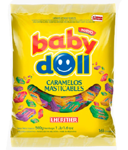 Caramelos Masticable Baby Doll 165u Frutal Lheritier- Cc