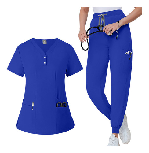 Conjuntos De Ropa De Trabajo Con Uniforme Médico Para Mujer