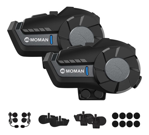 Moman H2 - Auriculares Inalámbricos Para Casco De Motocicl.